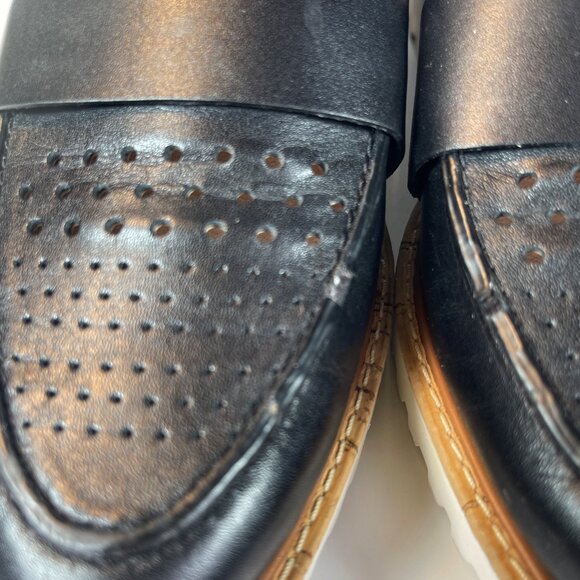 Halogen Emily Slip on Leather Loafers for Women Lug Platform Sole Shoe Size 7 - Picture 8 of 8